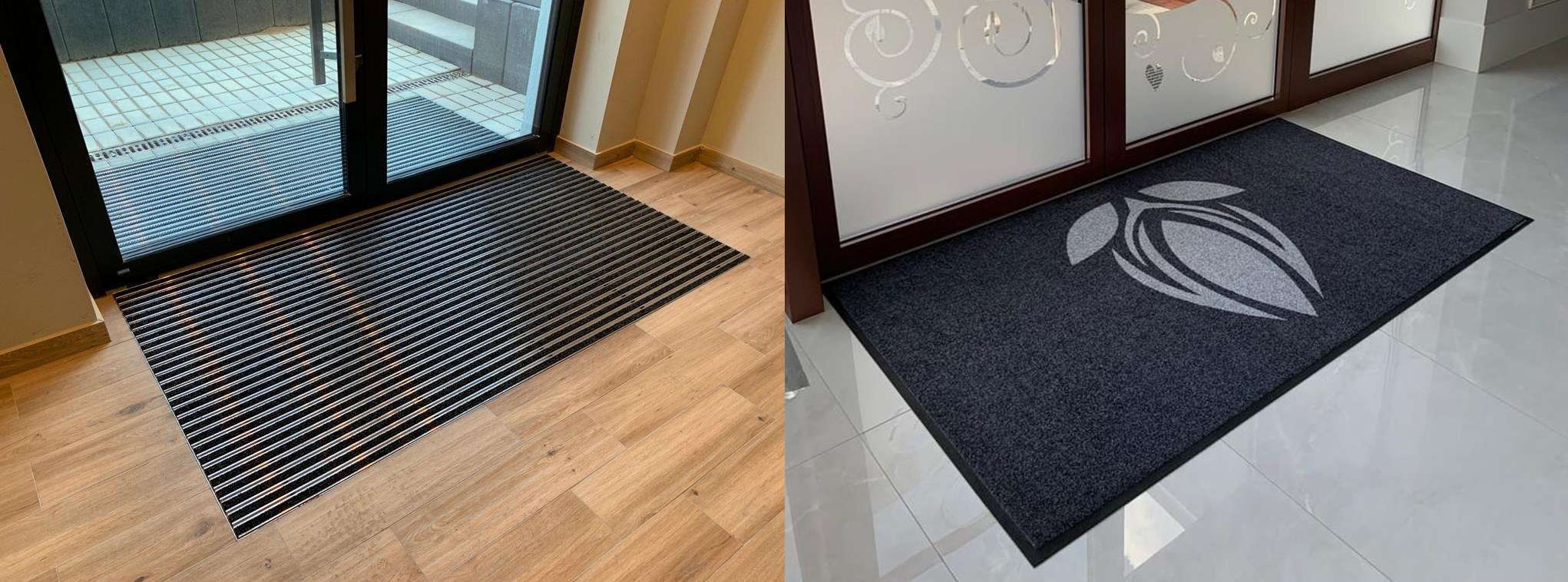 Custom clean-run mats, available in a variant made of aluminum profiles and textile.